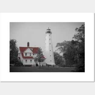 North Point Lighthouse Selective Color Posters and Art